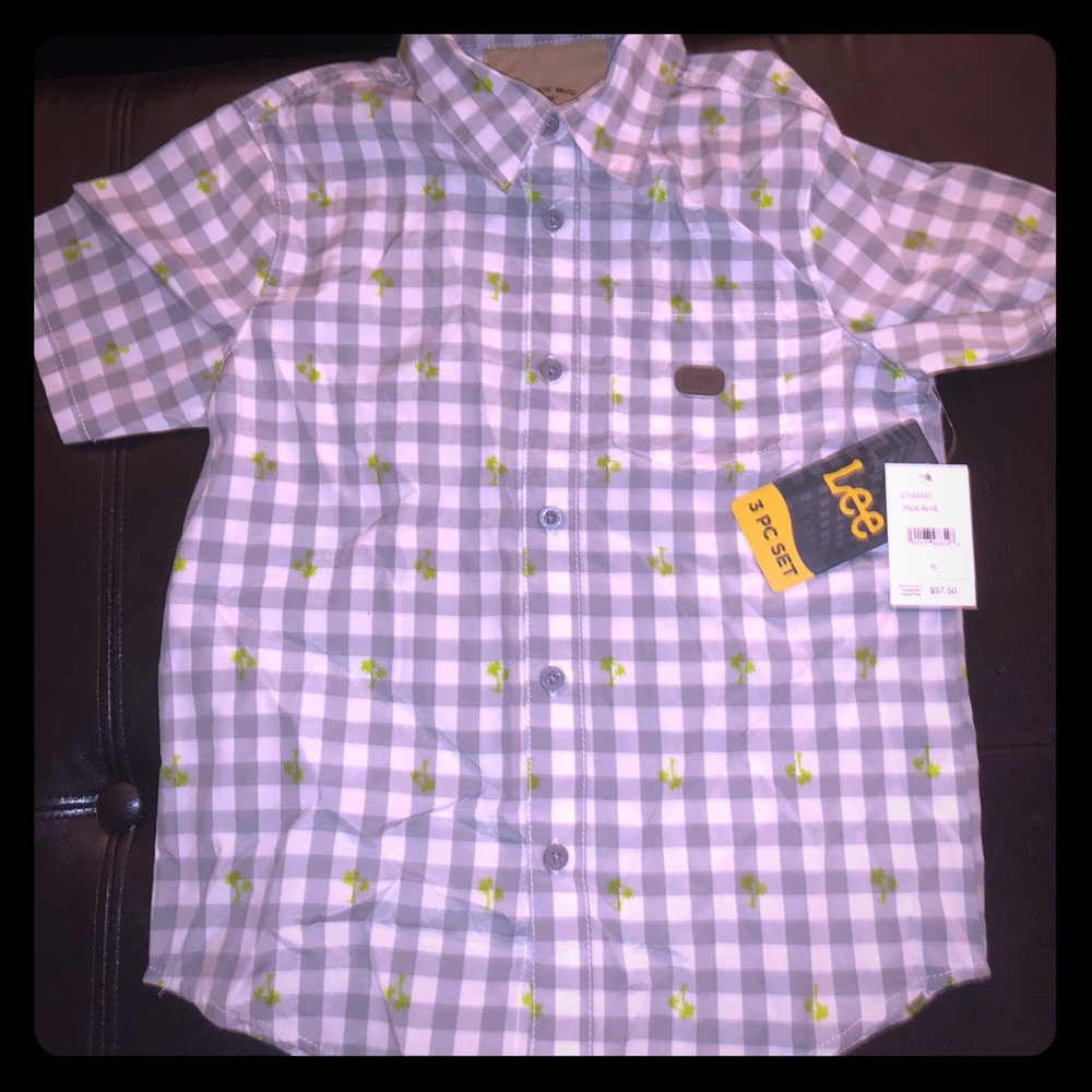 Boys polo style button up t-shirt